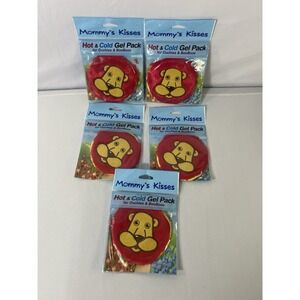 5 Pack DreamTime Spa Comforts Mommy's Kisses Hot And Cold Gel Pack, Lion‎